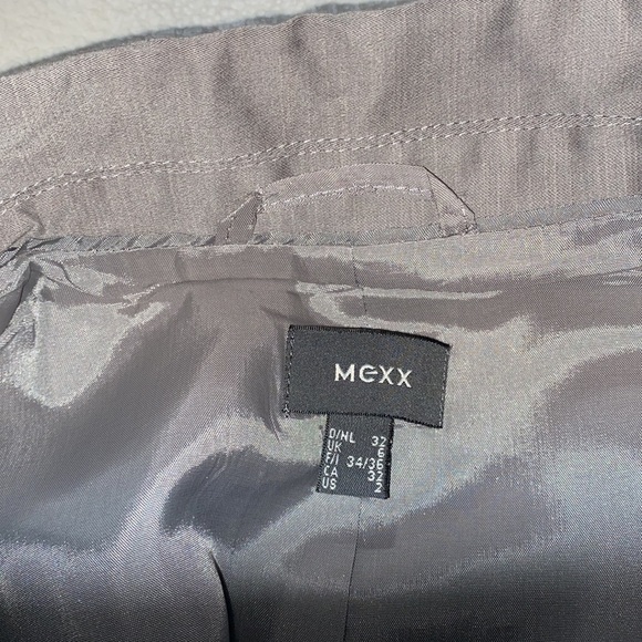 MEXX Women Solid Single Breasted Casual, Formal Blazer (Grey) Sz US 2 - Picture 11 of 16